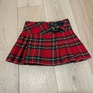 Kids plaid red kilt